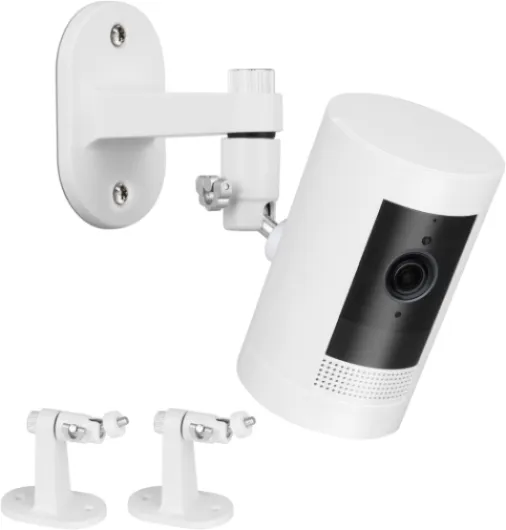 2Pack Adjustable Security Wall Mount Bracket for Stick Up Cam & Outdoor Cam Plus, Perfect View Angle for Your Surveillance Camera System - White