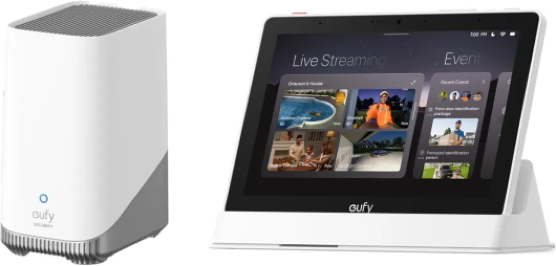 HomeBase S380 (HomeBase 3) with Smart Display E10, eufy Edge Security Center, Local Expandable Storage up to 16TB, Product Compatibility, 2.4 GHz Wi-Fi, No Monthly Fee