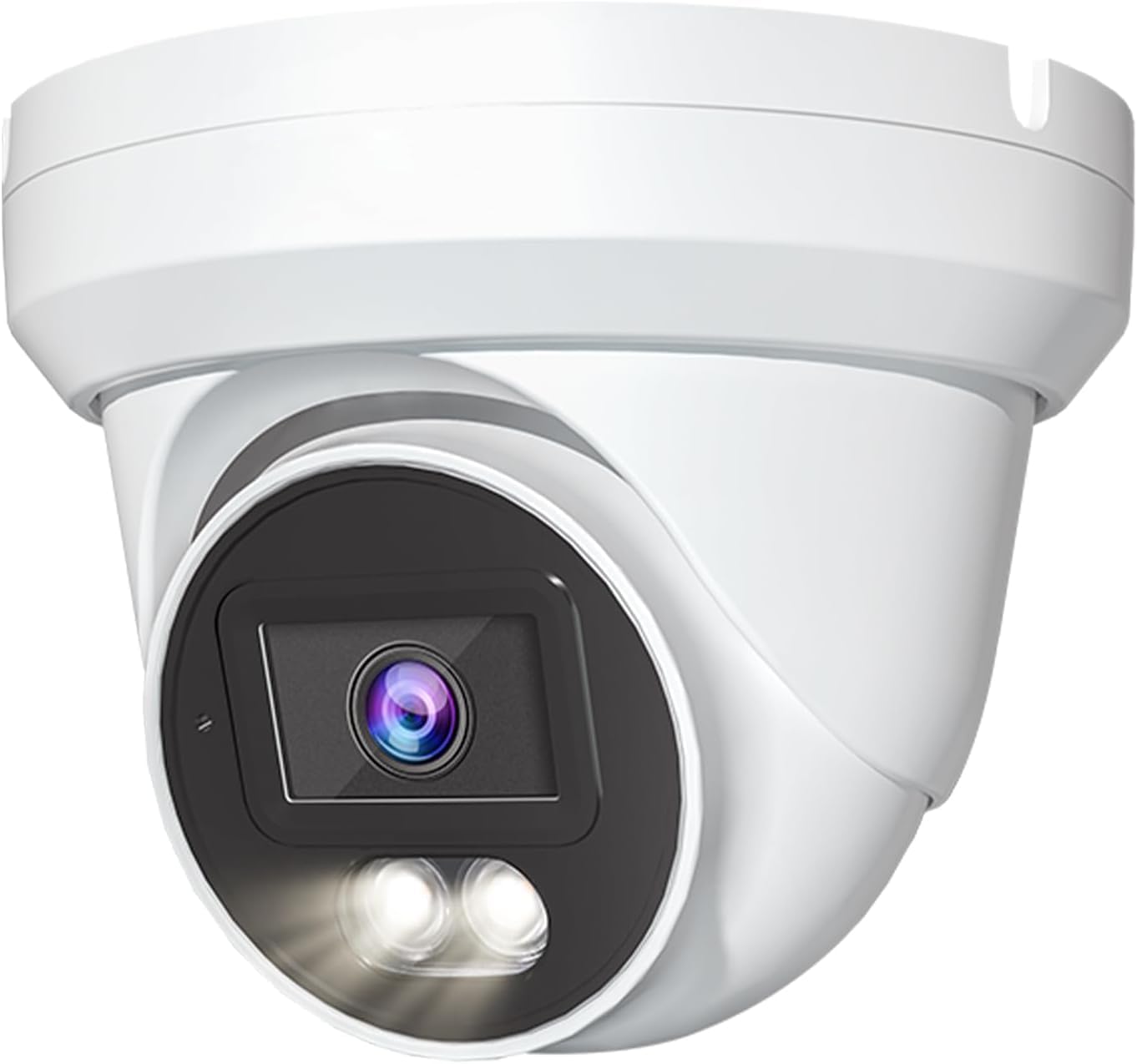 4MP PoE IP Turret Dome Camera with Audio, IP Security Camera Outdoor Rated, Waterproof IP66, 108° Wide Angle 2.8mm Lens NDAA Compliant (Color Night)