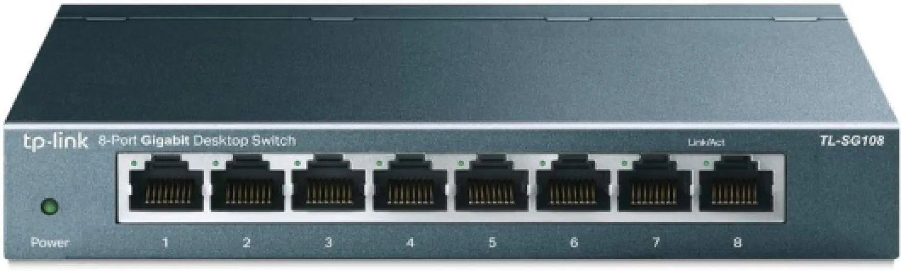 TP-Link 8 Port Gigabit Ethernet Network Switch - Ethernet Splitter - Plug & Play - Fanless - Sturdy Metal w/ Shielded Ports - Traffic Optimization - Unmanaged - Lifetime Protection (TL-SG108)
