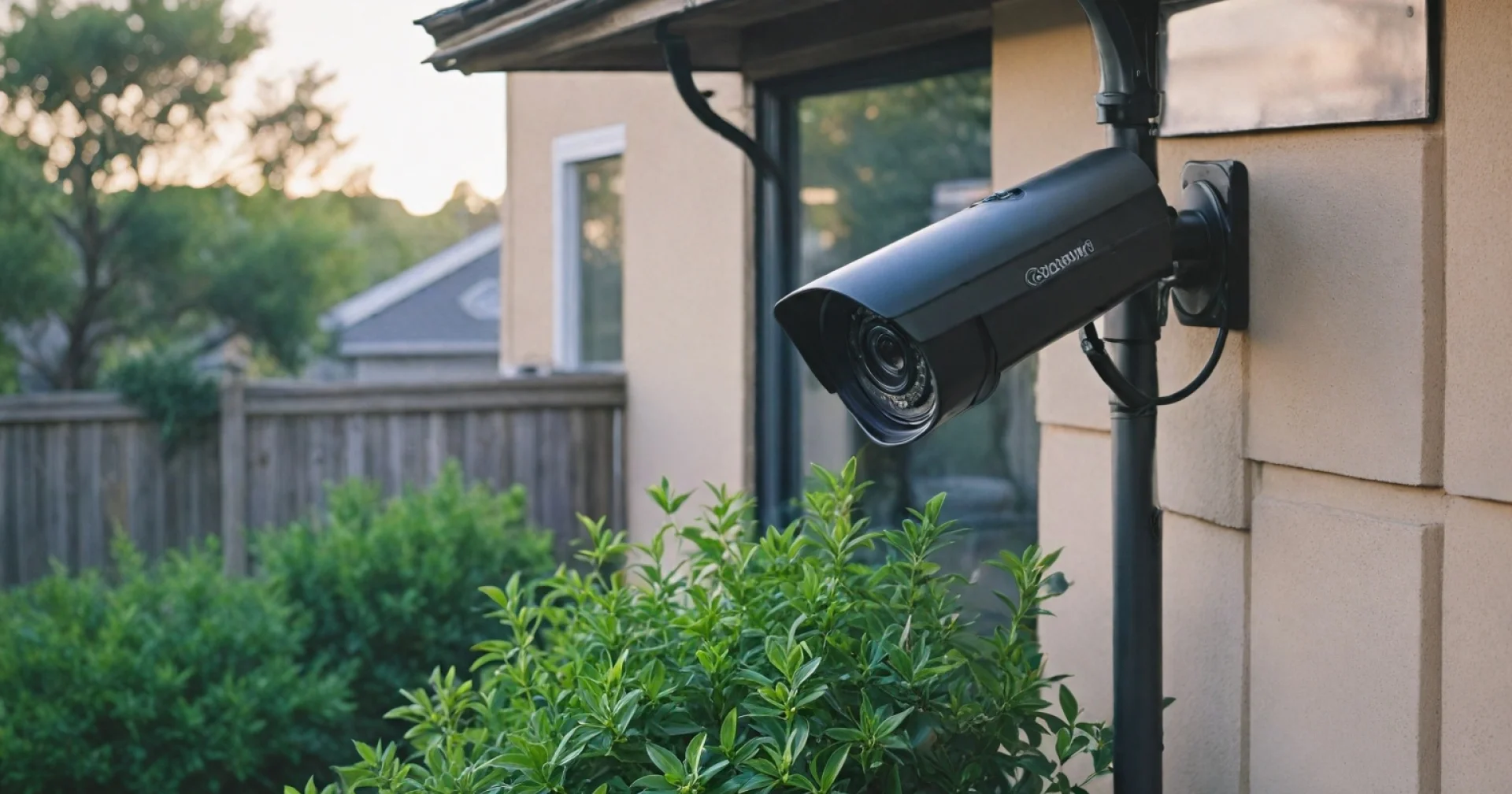 Illustration of Home Security Camera Setup With Google Home Mini