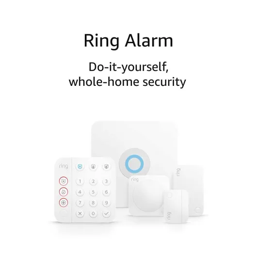 Alarm 5-Piece Kit – Wireless Smart Home Security System - Expandable - Easy Setup - Mobile App Control - 24/7 Professional Monitoring - Alexa Compatible Ring Alarm Device Only
