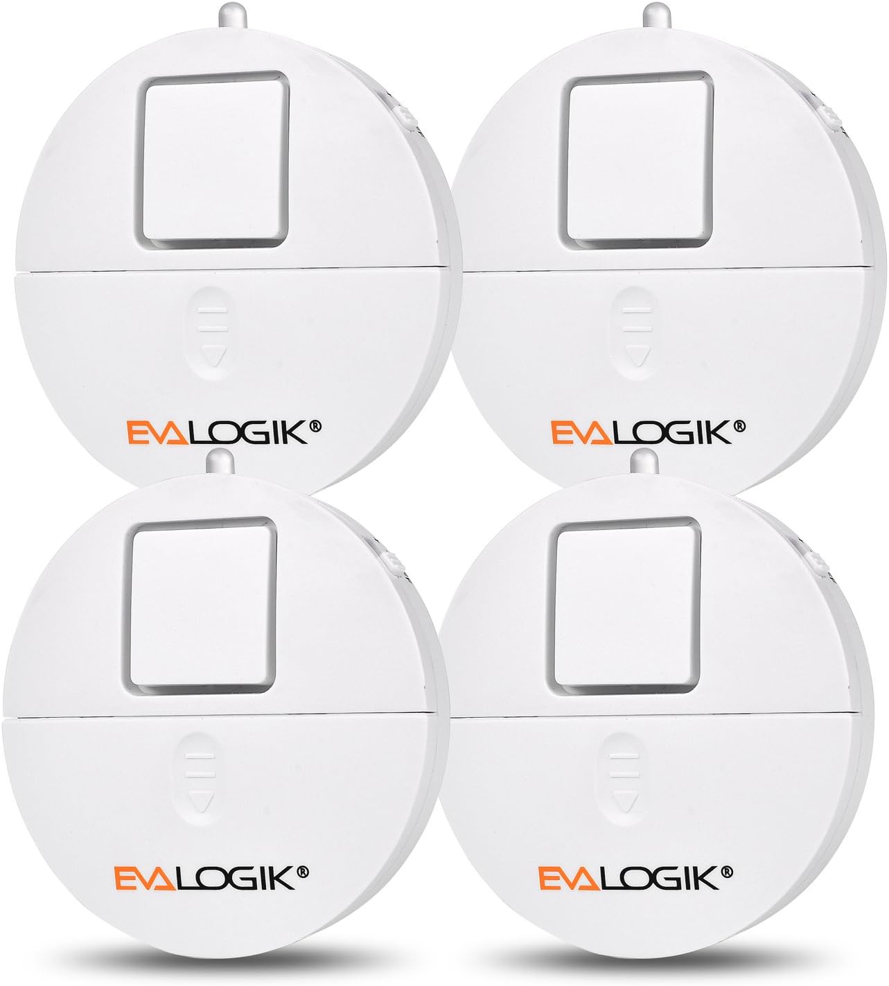 Modern Ultra-Thin Window Alarm with Loud 120dB Sound and Vibration Sensors Compatible with Virtually Any Window, Glass Break Alarm Perfect for Home, Office, Dorm Room- 4 Pack