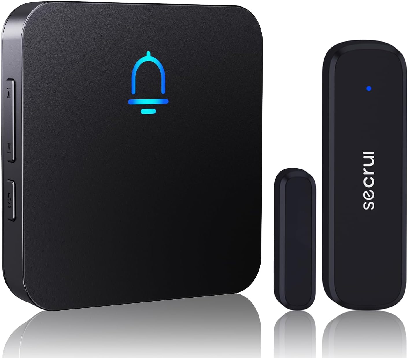 Wireless Door Chimes When Entry for Business/Home/Office/Store (500ft Range 32 Chimes Adjustable Volume) Door Open Ringer Alert Buzzer Alarm - 1 sensors 1 sensor 1 receiver Black