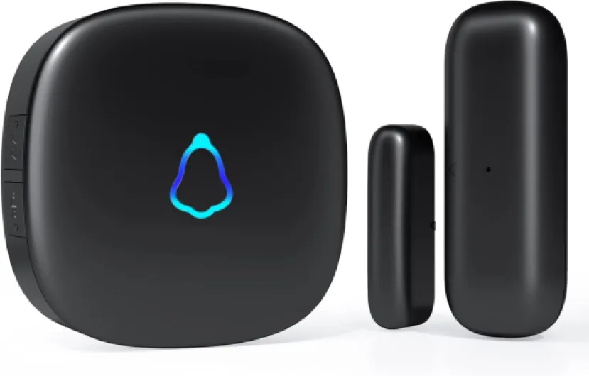 Door Chime, METAK Wireless Door Open Contact Sensor Alarm with 500 FT Range, 58 Chimes and 5 Volume Levels for Business/Store/Home/Office When Entering, 1 Transmitter + 1 Plug-in Receiver 1 Sensor Black