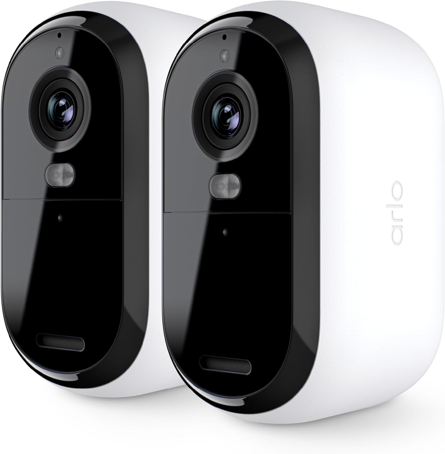 Essential Security Camera 2K - Outdoor-Indoor - 2nd Gen - Wireless with Spotlight, 2-Way Audio, Color Night Vision, Live Stream, Motion Activation, Real Time Notifications - White, 2 Camera 2 Cameras Standard 2K Outdoor 2nd Gen