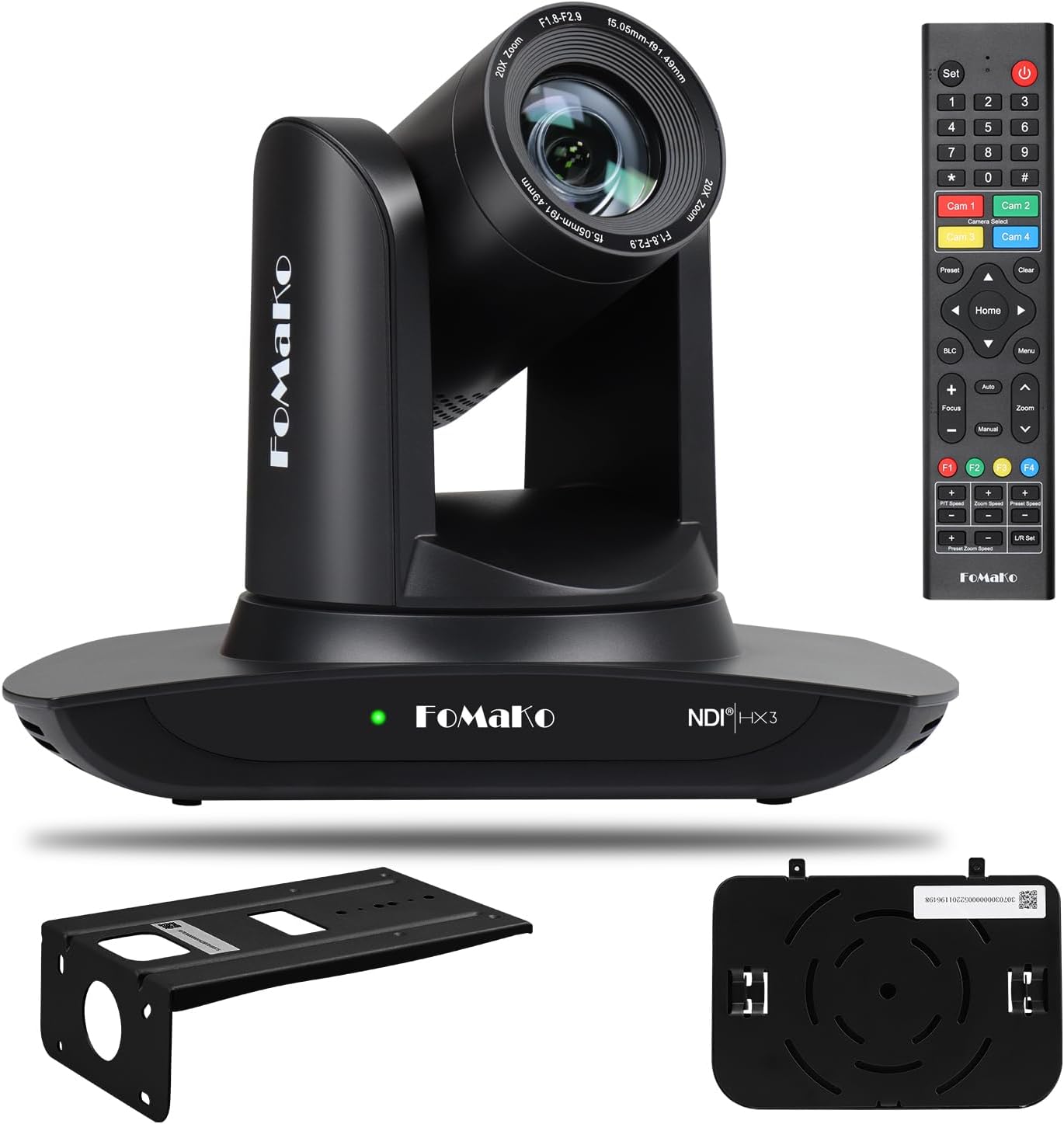 NDI PTZ Camera, AI Auto-Tracking Gen 3, 20x Optical Zoom LAN USB3.0 HDMI PTZ Camera for Church Services Worship Education (NDI 6 & NDI HX3) FMK20UH NDI-B (Black Color) Black 20X AI NDI Camera