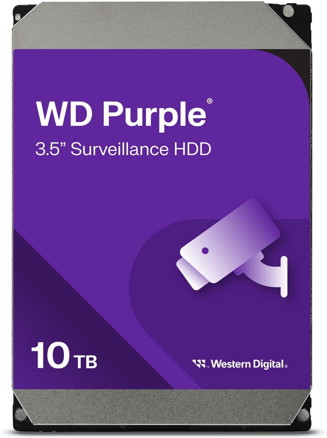 10TB WD Purple Surveillance Internal Hard Drive HDD - SATA 6 Gb/s, 256 MB Cache, 3.5" - WD102PURZ