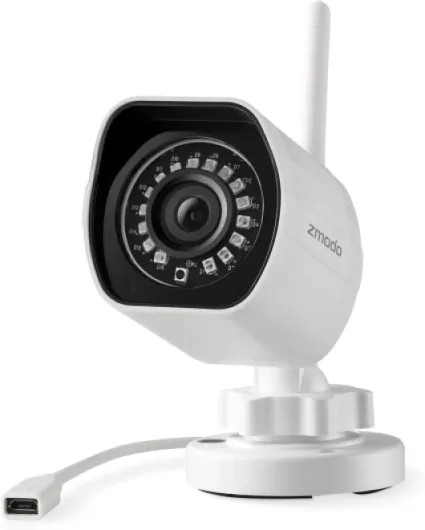 1080p Full HD Outdoor Wireless Security Camera System, Plug-In, Smart Home Indoor Outdoor WiFi IP Camera with Night Vision, Compatible with Alexa 1 Pack