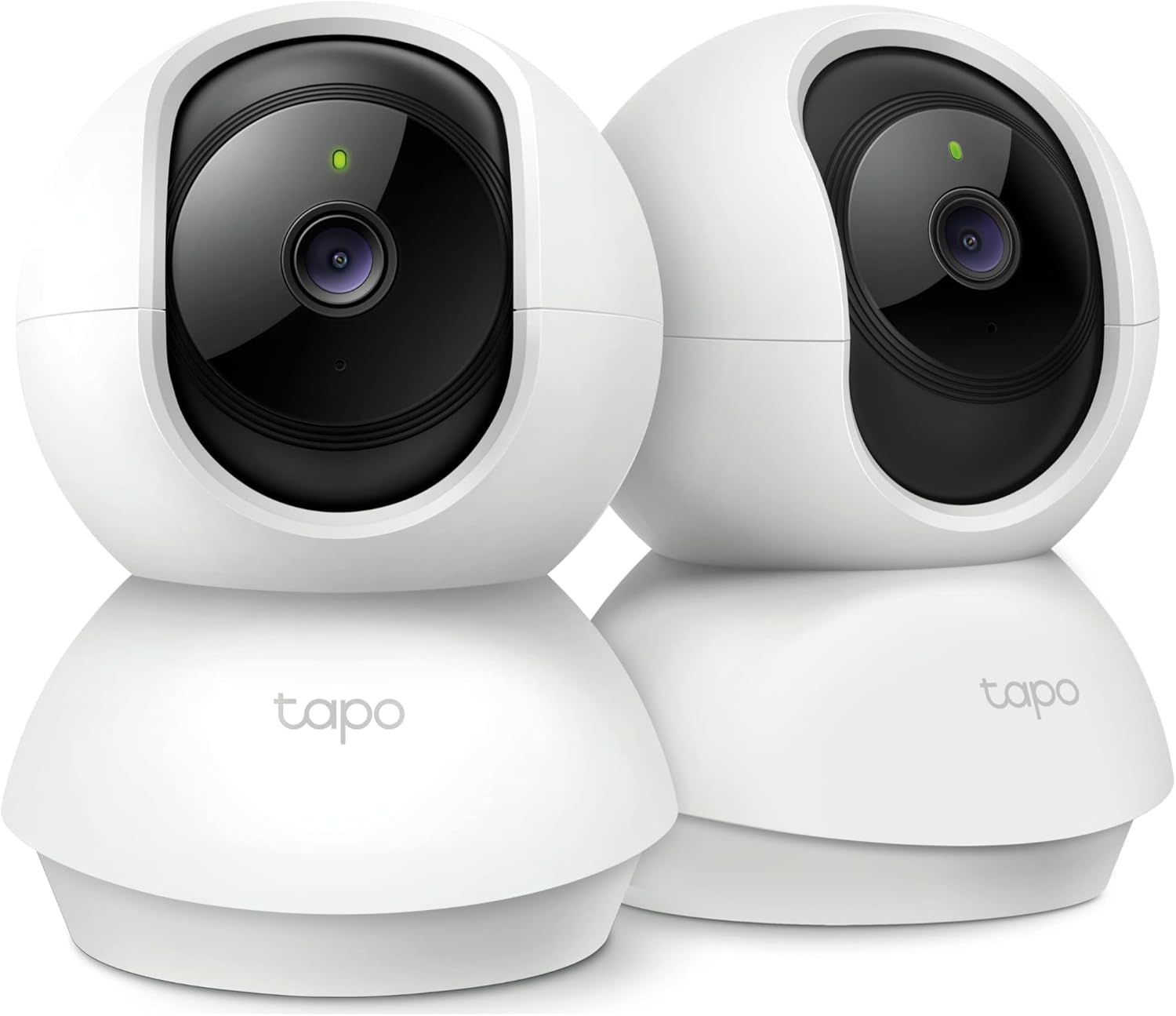 Tapo 2K Pan/Tilt Security Camera for Baby Monitor, Dog Camera w/Motion Detection, 2-Way Audio Siren, Night Vision, Cloud&SD Card Storage, Works w/Alexa & Google Assistant, 2-Pack (Tapo C210P2) Indoor Only White 2-Pack