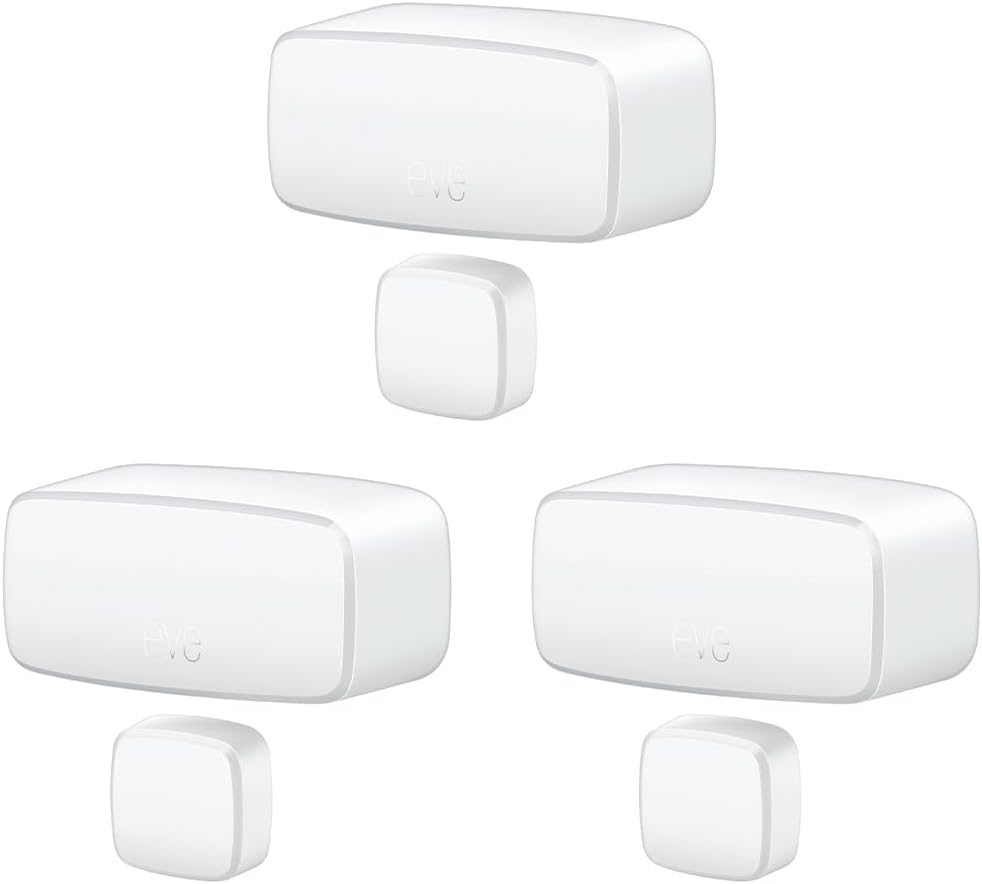Door & Window (Matter) 3 Pack – Smart Contact Sensor for Doors & Windows, Open/Closed State, Automatic Control of Accessories, Matter Over Thread, Apple Home, Alexa, Google Home, SmartThings 3 Pack White