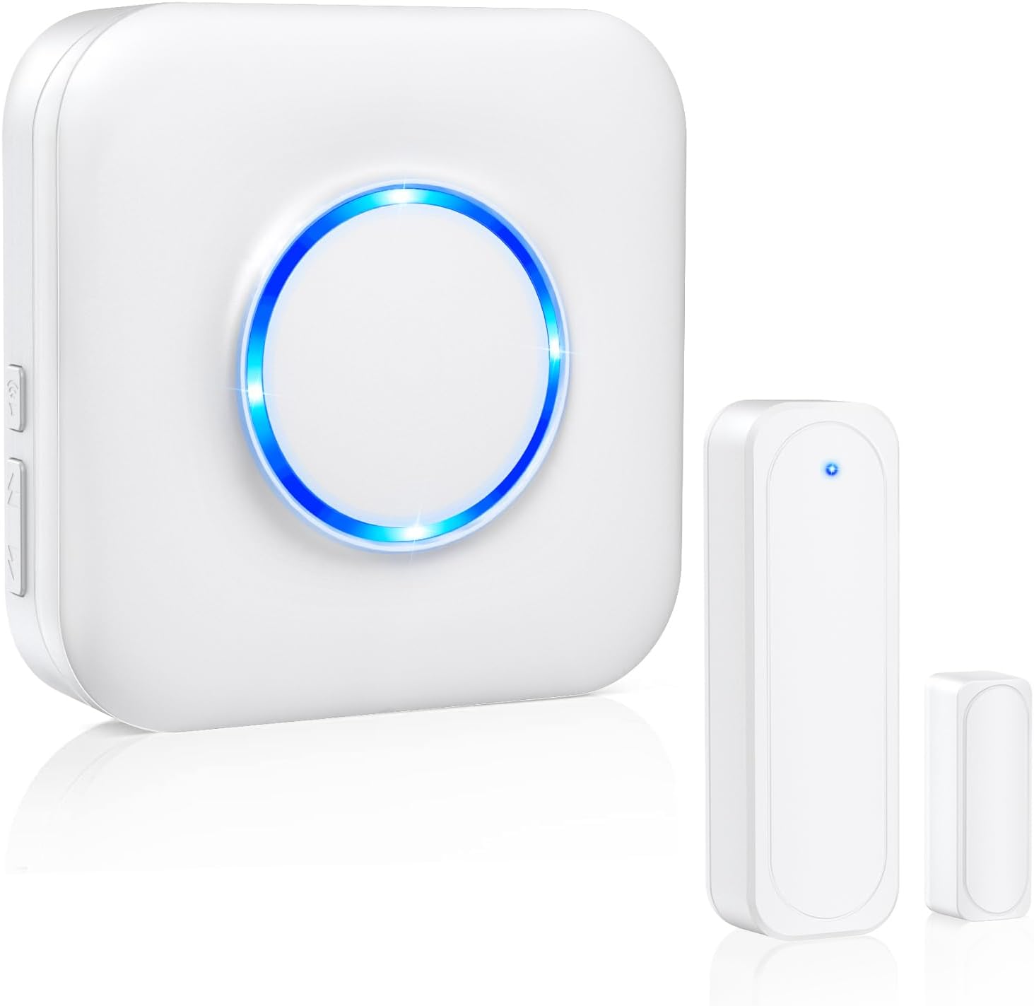Door Chime, Satisure Wireless Door Open Contact Sensor Alarm Chime with 600 FT Range 58 Chimes 5 Volume Levels LED Indicators, Door Ringer Alert for Business/Store/Home/Office When Entering 1 Door Chime-1 Door Sensor