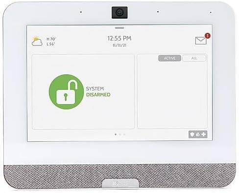 Qolsys IQP4003 IQ Panel 4 Security/Home Automation Control Panel (Verizon), PowerG + 345MHz, 7" All-in-One Touchscreen, White
