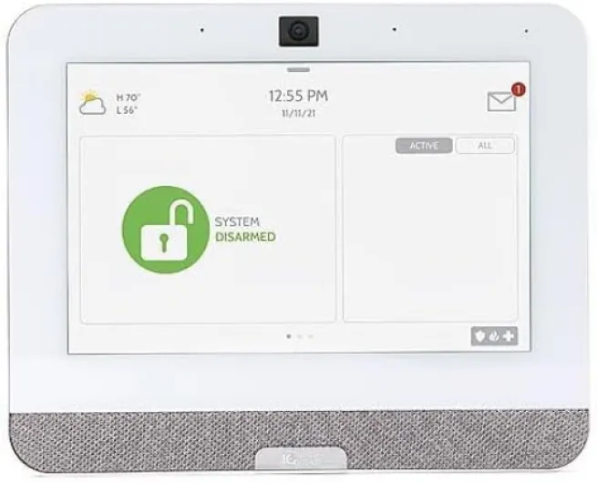 Qolsys IQP4003 IQ Panel 4 Security/Home Automation Control Panel (Verizon), PowerG + 345MHz, 7" All-in-One Touchscreen, White