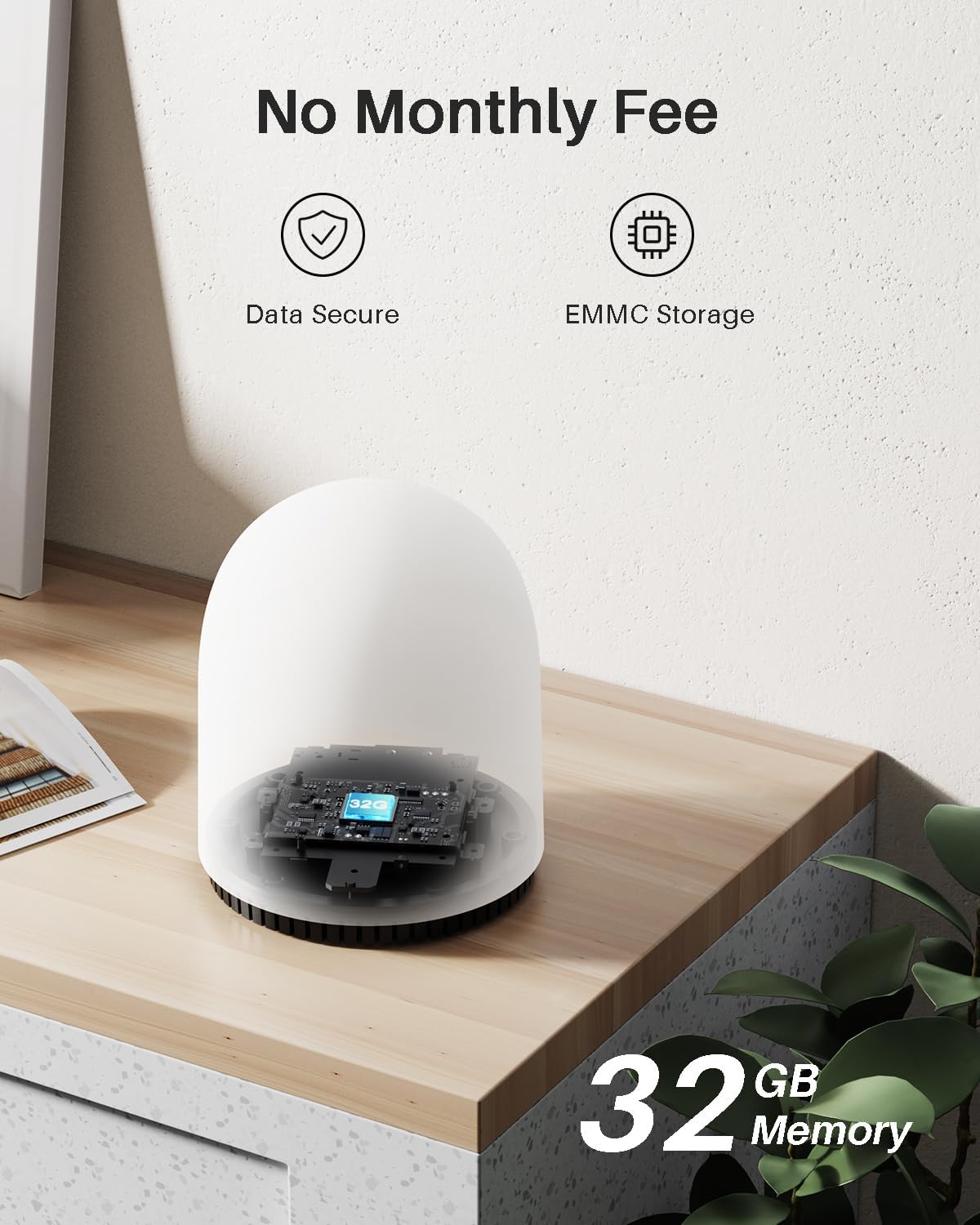 WUUK 2K Wireless Outdoor Security Camera, 32GB Local Storage Base Station, No Monthly Fee, Battery Operated Camera, Night Vision, Home Security Camera System, Compatible with Alexa & Google 2 Cam Pro kit