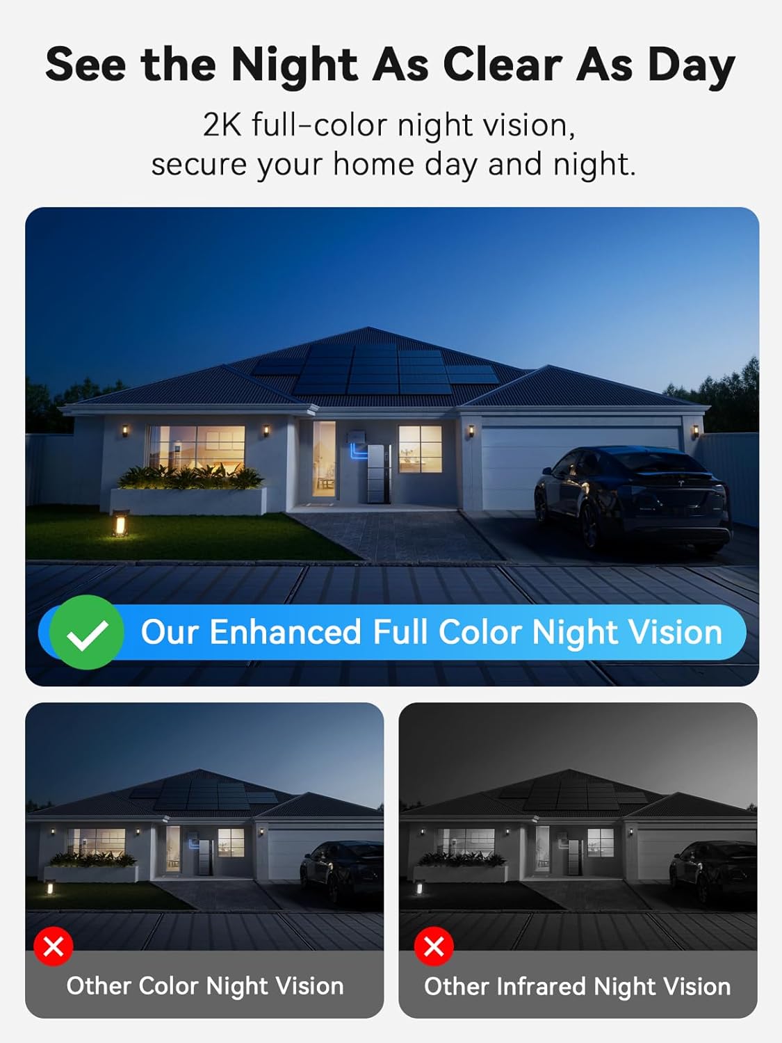 3MP 2K Indoor Window Camera - 2.4GHz & 5GHz WiFi Window Cameras for Home Security Looking Outside with AI Color Night Vision, Person & Motion Detection, Anti-Glare, Anti-Reflection