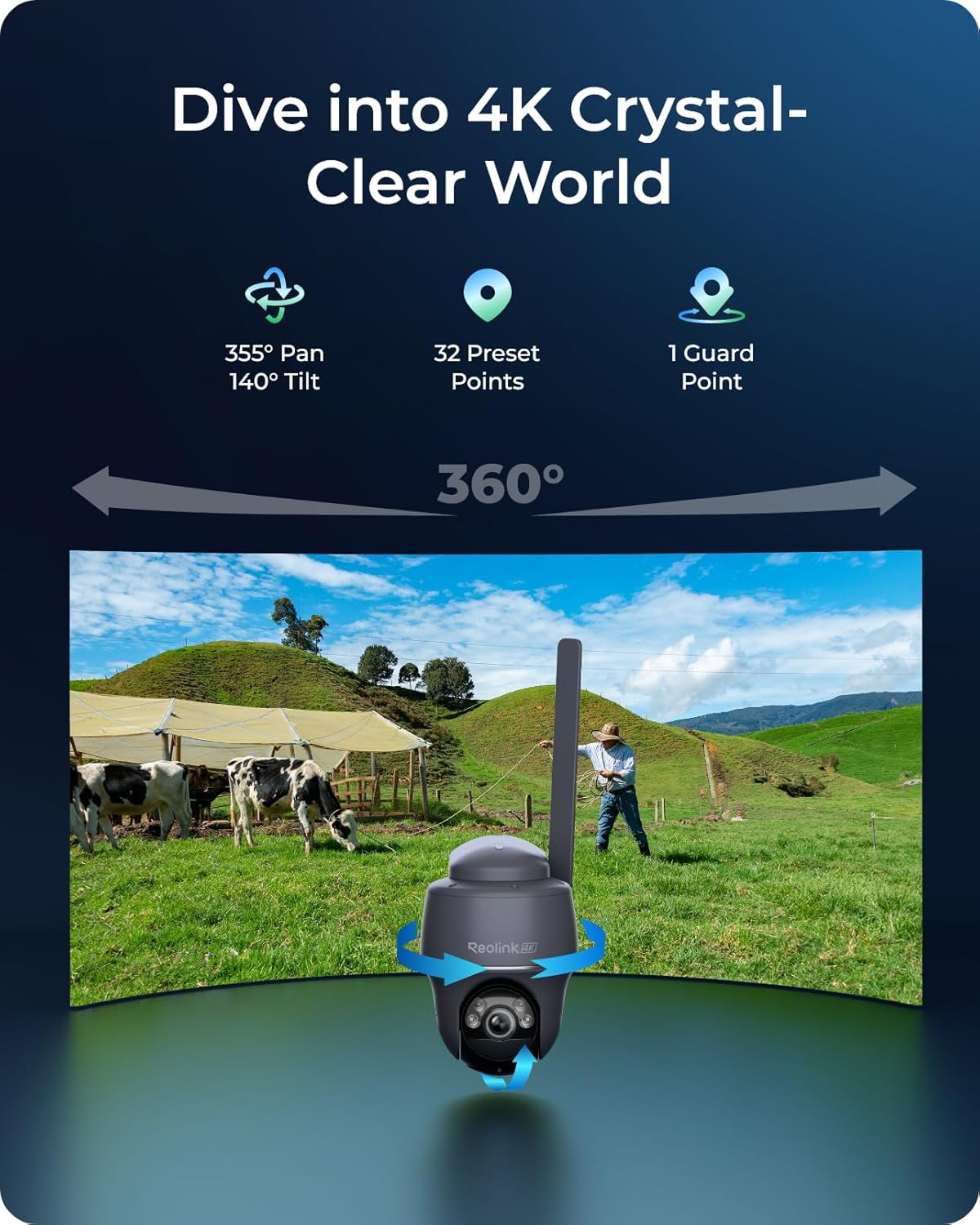 4K/8MP 4G Camera, Solar-powered Security Camera Outdoor with Colour Night Vision, No WiFi Security Camera, Pet/Person/Vehicle Detection, Outdoor Camera Wireless, Go PT Ultra-G + Solar Panel Grey