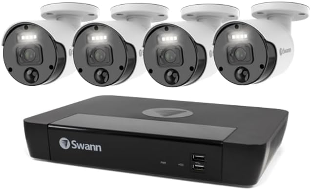 Master-Series NVR Security System, 4K Display, Night Vision, Motion Detection Recording, Smartphone Integration