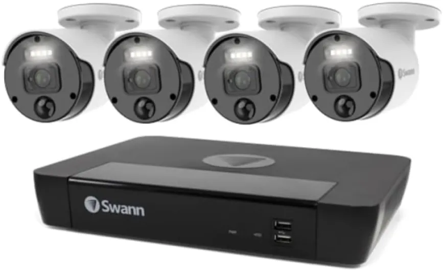 Master-Series NVR Security System, 4K Display, Night Vision, Motion Detection Recording, Smartphone Integration