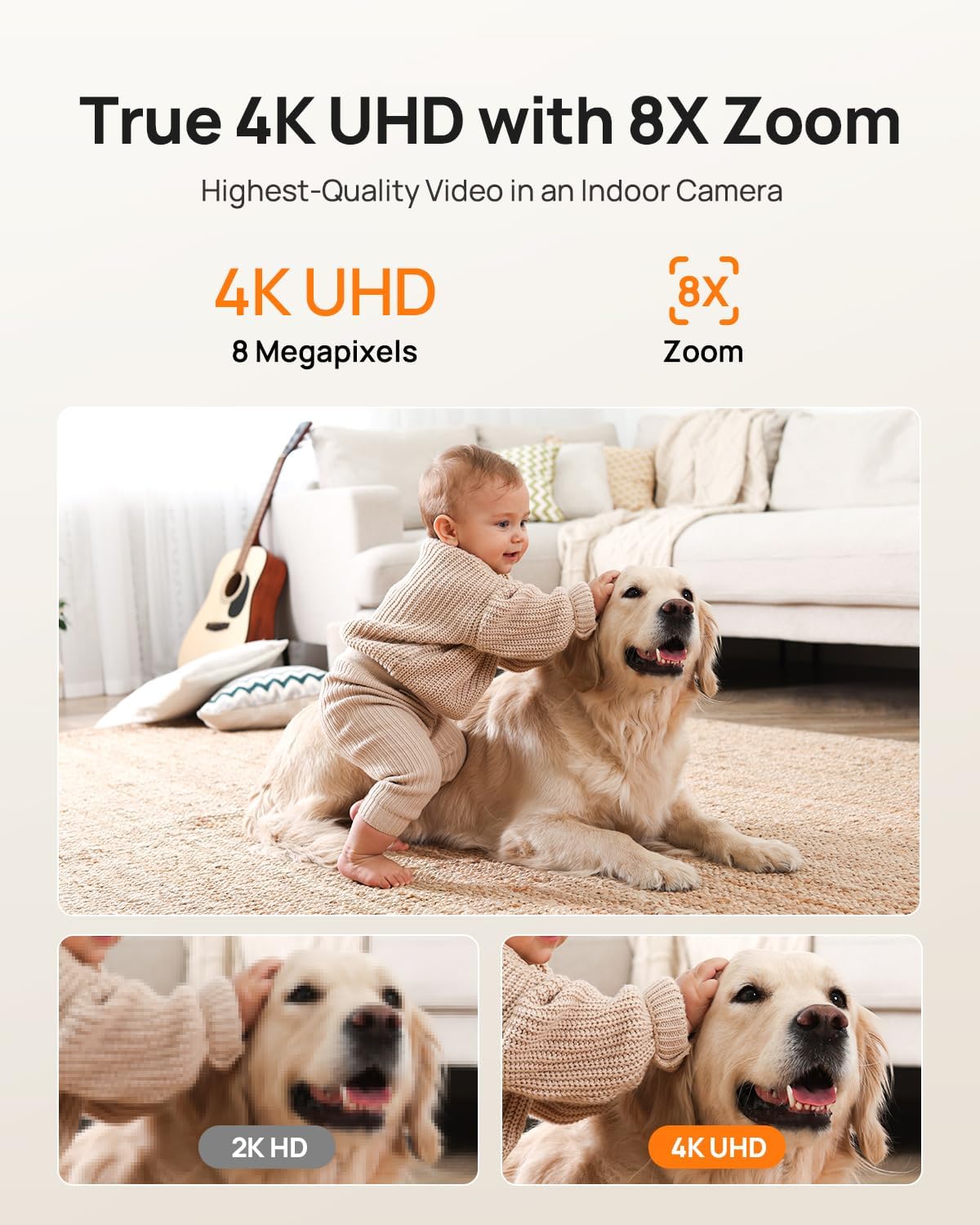 Pano 4K UHD Indoor Security Camera 4 Pack, 360° Pan-Tracking Dome Camera for Home Security, Wi-Fi 6 with Person/Pet/Baby Cry Detection, 2-Way Audio & Privacy Mode - Alexa Compatible Pano 4-Pack