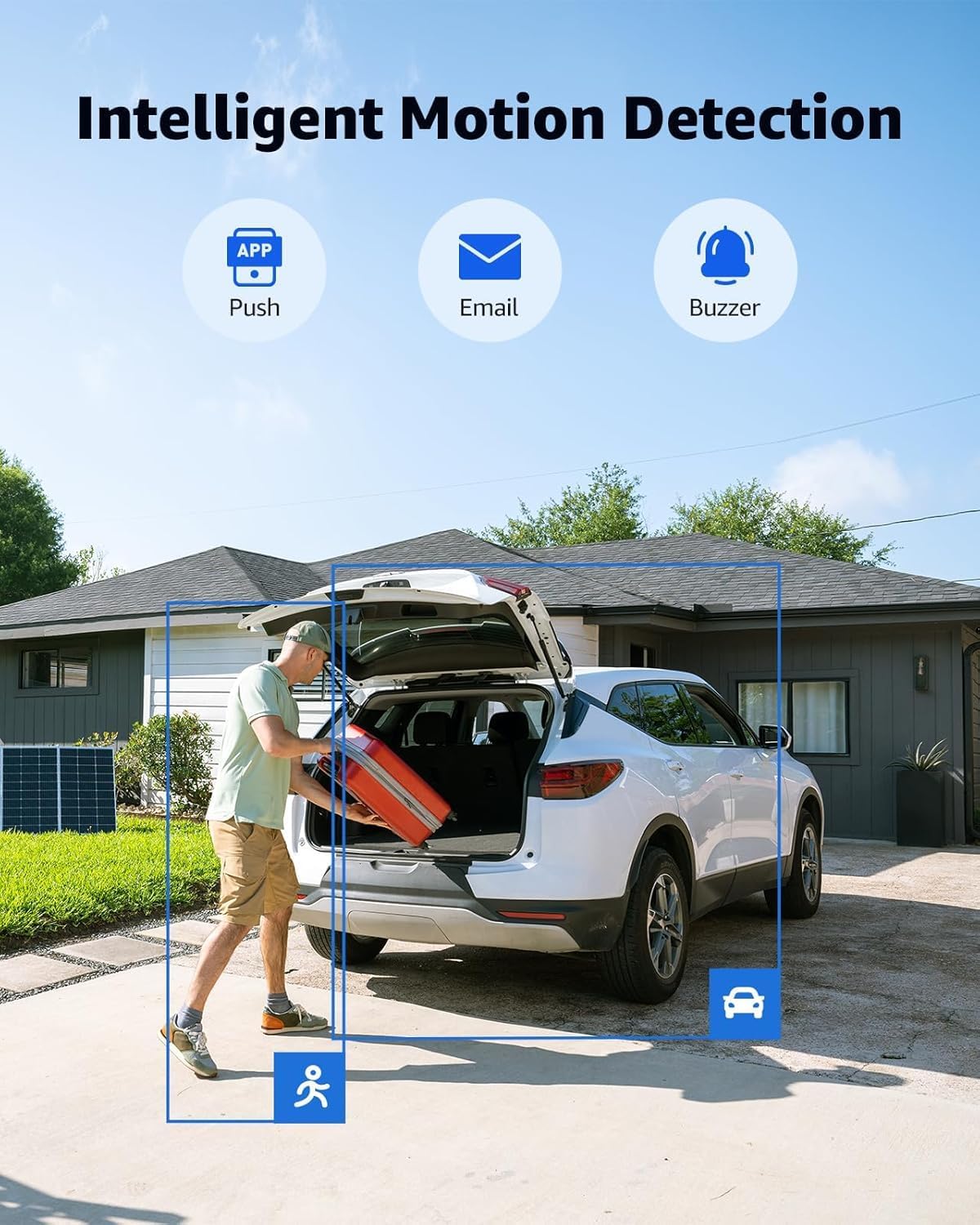 4K NVR PoE CCTV Camera System Outdoor, 4x 5MP Wired IP Security Cameras Compatible with Alexa, Human & Vehicle Detection, 8CH NVR Recorder with 2TB HDD, 100 ft Night Vision, IP67 Waterproof 4 PoE Cameras