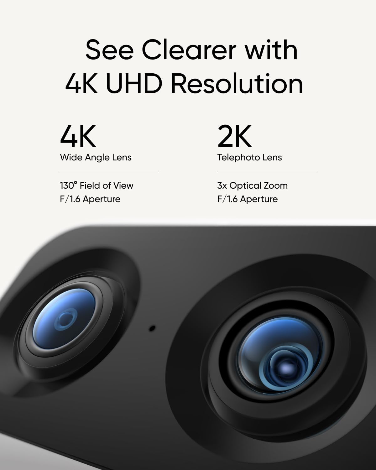 Camera S350 4K UHD Indoor Camera with 8× Zoom and 360° Pan &Tilt,Dual Cameras,No Subscription,Ideal for Baby Monitor/Pet&Dog Camera/Home Security Camera,Human/Pet Detection,2.4G/5G Wi-Fi eufycam S350
