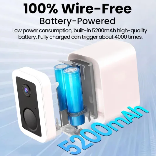 2K Wireless Security Camera Outdoor, 5GHz/2.4GHz Dual-Band WiFi Battery Powered Home Security Camera with Free Cloud Storage, Color Night Vision, AI Motion Detection, Spotlight & Siren, IP66 1PC Camera